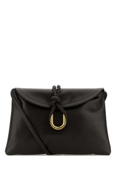 Bottega Veneta Women Dark Brown Leather Small Liberta Crossbody Bag