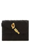 Bottega Veneta Women Dark Brown Nappa Leather Andiamo Card Holder