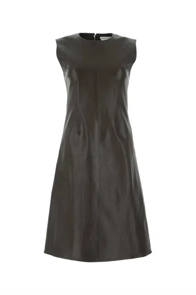 Bottega Veneta Women Dark Brown Nappa Leather Dress