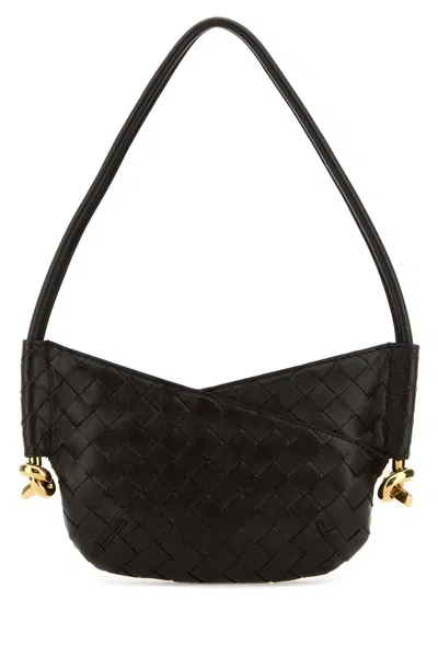 Bottega Veneta Women Dark Brown Nappa Leather Mini Solstice Shoulder Bag