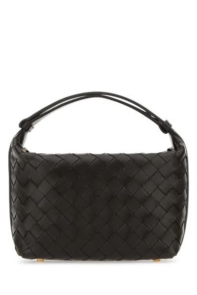 Bottega Veneta Women Dark Brown Nappa Leather Mini Wallace Handbag