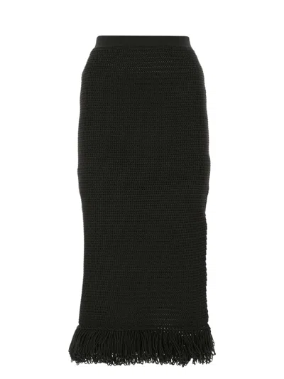 Bottega Veneta Women's Dark Cotton Skirt