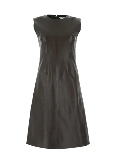 BOTTEGA VENETA WOMEN'S DARK NAPPA LEATHER DRESS