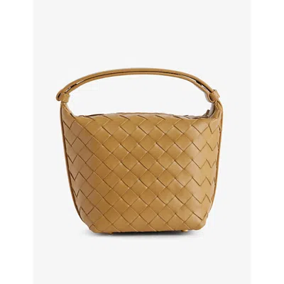 Bottega Veneta Womens Dark Praline-gold Candy Wallace Leather Shoulder Bag In Brown