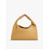 Bottega Veneta Hop Small Intrecciato Leather Tote In Dark Praline-m Brass