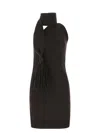 Bottega Veneta Asymmetric Knitted Haltner-neck Dress