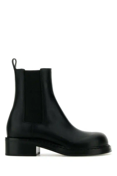 BOTTEGA VENETA BOTTEGA VENETA WOMEN BLACK LEATHER CLIFF ANKLE BOOTS