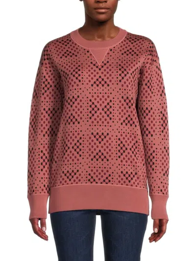 Bottega Veneta Women's Dot Print Wool Sweatshirt In Pink