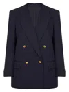 Bottega Veneta Double Breasted Tailored Blazer In Blue