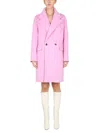 Bottega Veneta Double-faced Wool-blend Coat In Pink