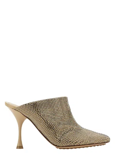 Bottega Veneta Women's Embellished Suede Sparkle Dot Sock Mules