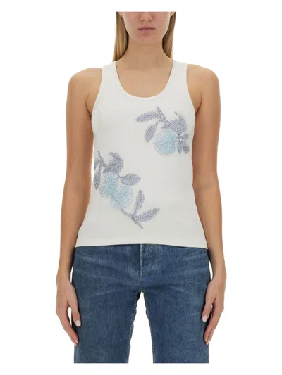BOTTEGA VENETA WOMEN'S EMBROIDERED COTTON TOP | SIZE MEDIUM | 769857