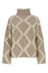 Bottega Veneta Argyle Intarsia-knit Wool Turtleneck Sweater In Multicolor