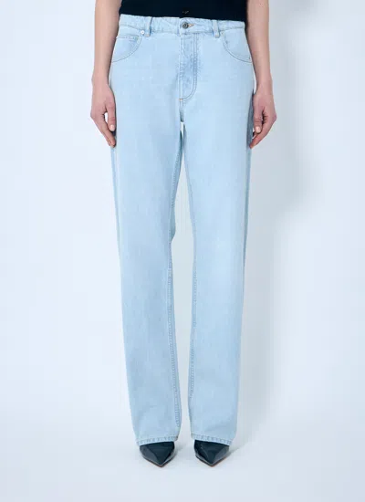 Bottega Veneta Women Extra Bleach Dirty Denim Jeans In Blue