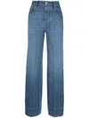Bottega Veneta Women Flared-leg Denim Jeans In Blue