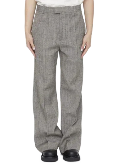 Bottega Veneta Viscose And Silk Flared Pants In Brown