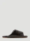 Bottega Veneta Black Nappa Leather Cushion Slipper In Black