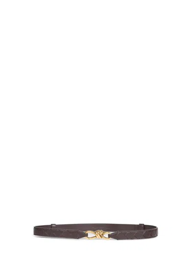 Bottega Veneta Women Fondant Intrecciato Nappa Leather Andiamo Belt In Black