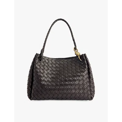 Bottega Veneta Womens Fondant-m Brass Parachute Leather Shoulder Bag