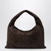 Bottega Veneta Women Fondant Suede Small Hop Bag In Brown