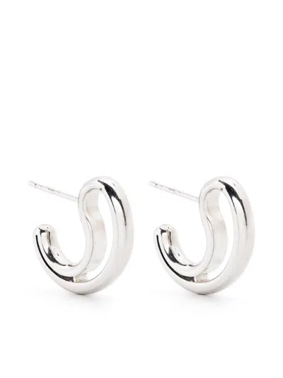 Bottega Veneta Women Frills Small Earrings In Metallic