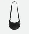 Bottega Veneta Small Gemelli Intrecciato Leather Crossbody Bag In Black