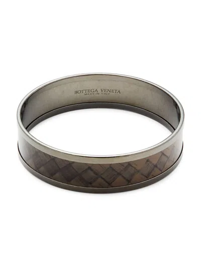 Bottega Veneta Women's Geoemtric Print Cuff Bracelet In Metallic