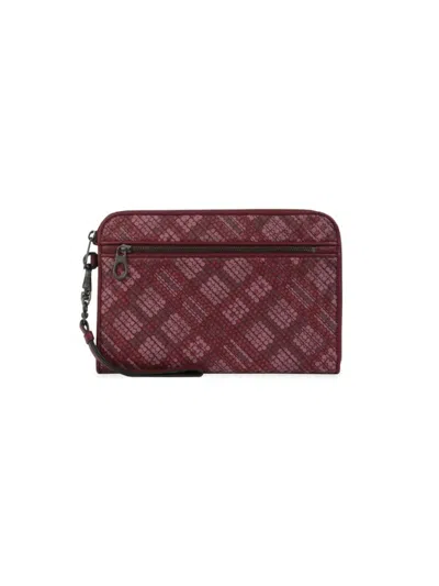 Bottega Veneta Women's Geometric Intrecciato Leather Wristlet Pouch In Pink Multi