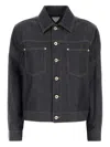 Bottega Veneta Denim Jacket Collared Chest Pockets In Blue