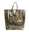Bottega Veneta Intrecciomirage Leather Tote In Gold / Black