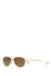 Bottega Veneta Women Gold Metal Fin Sunglasses In Gold