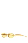 Bottega Veneta Women Gold Metal Sunglasses In Gold