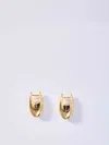 Bottega Veneta Circular Gold Hoop Earrings In Brown