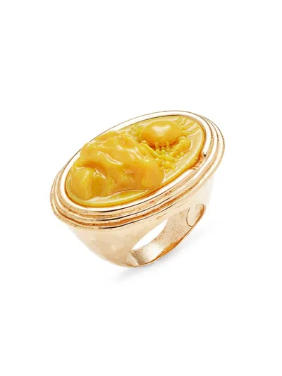 Bottega Veneta Women's Goldtone Sterling Silver Crab Signet Ring