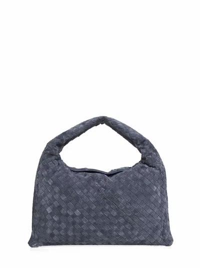 Bottega Veneta Women Graphite Hop Small Shoulder Bag In Blue