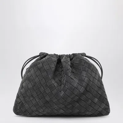 Bottega Veneta Women Graphite Intrecciato Suede Dustbag In Gray