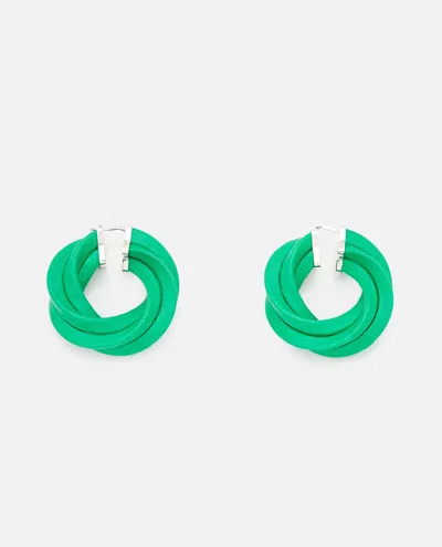 Bottega Veneta Multicolor Green Hoop Earrings