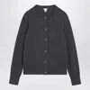 Bottega Veneta Women Grey Ribbed Wool Cardigan In Green