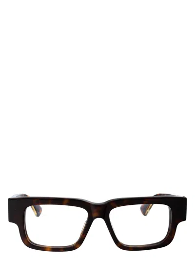 Bottega Veneta Havana Acetate Optical Glasses In Brown