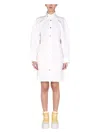 Bottega Veneta Long Sleeved Shirt Dress In White