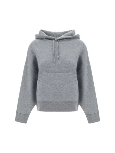 Bottega Veneta Women Hoodie In Gray