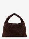 Bottega Veneta Women Hop Intrecciato Suede Shoulder Bag In Multi