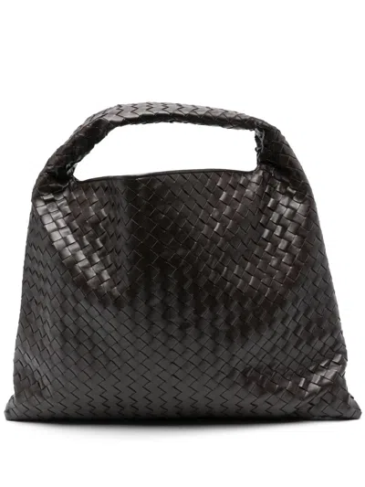 Bottega Veneta Women Hop Large Leather Shoulder Bag In Brown