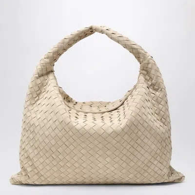 Bottega Veneta Women Hop Large Shoulder Bag Ecru In Suede In White