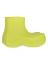 Bottega Veneta Woman Ankle Boots Light Green Size 9 Rubber In Yellow