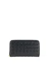 Bottega Veneta Large Braided Wallet With Zip Accessories In Black