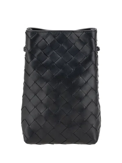 Bottega Veneta Women Iconic Intreccio Shoulder Bag In Black