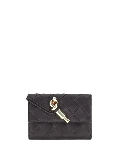 Bottega Veneta Women Iconic Knot Card Holder In Brown