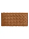 Bottega Veneta Large Flap Woven Rectangular Purse In Brown