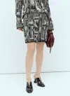 Bottega Veneta Cotton Intrecciato-knit Mini Skirt In Blue